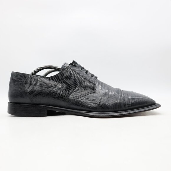 Mezlan Platinum Dark Navy Men\'s Size 11 M Genuine Lizard Square Toe Derby main image 10